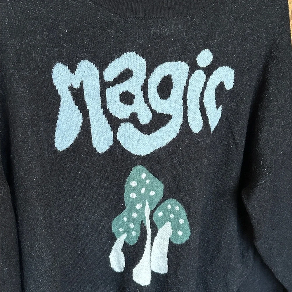 Earthbound Trading Magic Mushroom Sweater‎ Black Xl - Picture 7 of 10